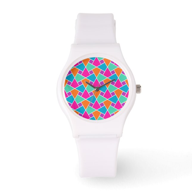 Traditional Islamic Mosaic Pattern Wrist Watch (Front)
