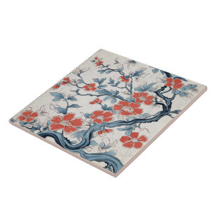 Traditional Japan Kutani Ornamental Art 14 Tile
