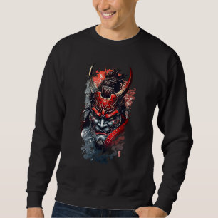 Traditional Japanese Demon Mask, Devil Oni Hannya Sweatshirt