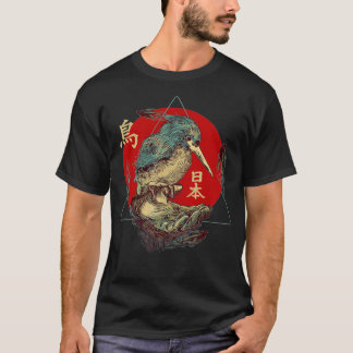 TRADITIONAL JAPANESE DESIGN ORIENTAL BIRD ART T-Shirt
