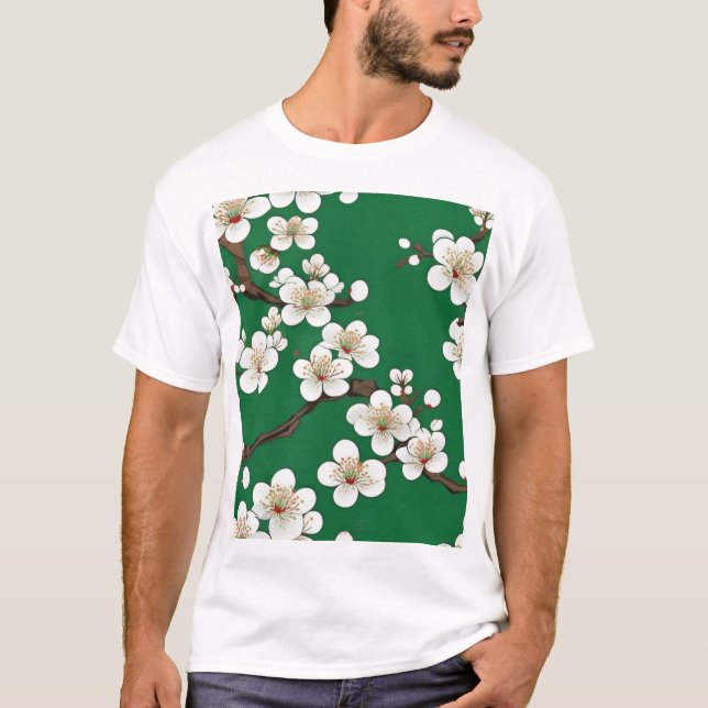 Traditional Japanese Geometric Pattern Design 0043 T-Shirt (Front)