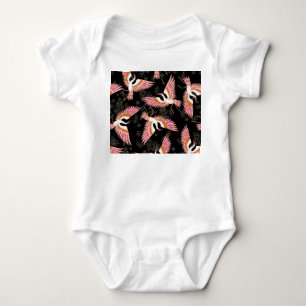 Traditional Japanese Kimono Motifs Pattern Baby Bodysuit