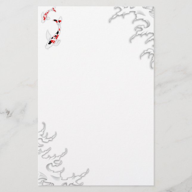 Traditional Japanese Koi under water Stationery (Front)