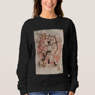 Traditional Japanese Kyudo Archery Art Cherry Blos Sweatshirt