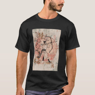 Traditional Japanese Kyudo Archery Art Cherry Blos T-Shirt