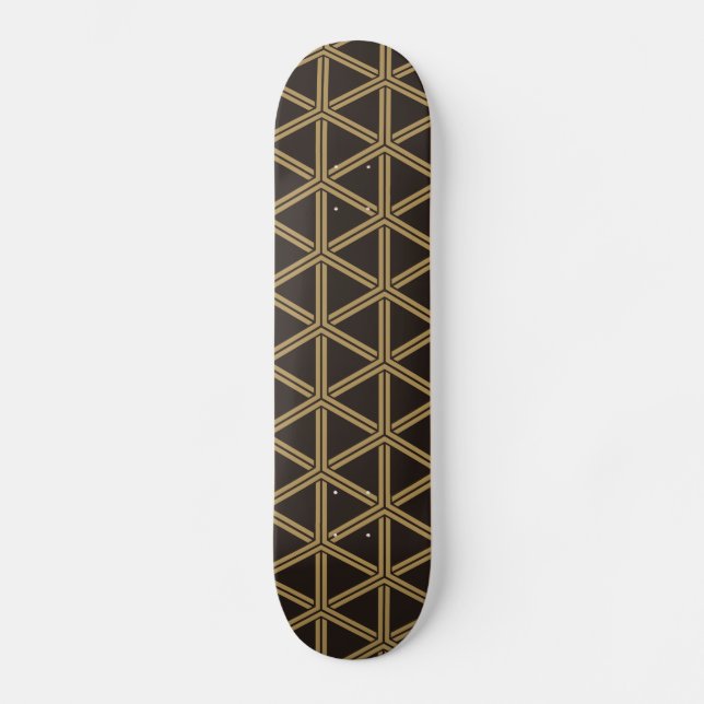 Traditional Japanese Pattern Bishamon Kikko Japan  Skateboard (Front)