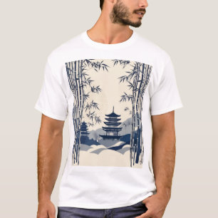 Traditional Japanese Pattern Design Elegant Asian T-Shirt