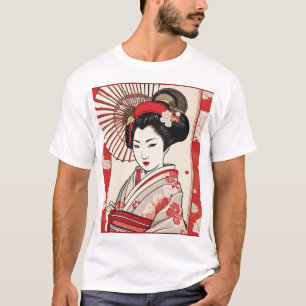 Traditional Japanese Pattern Design - Elegant Geom T-Shirt