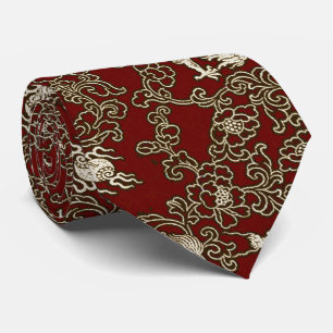 Traditional Japanese pattern mens tie