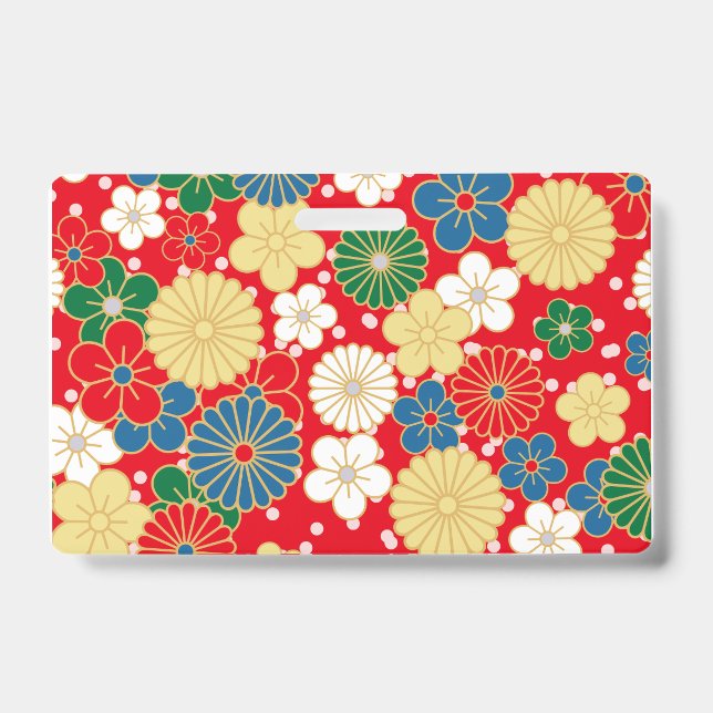 Traditional Japanese Patterns Badge (Front)