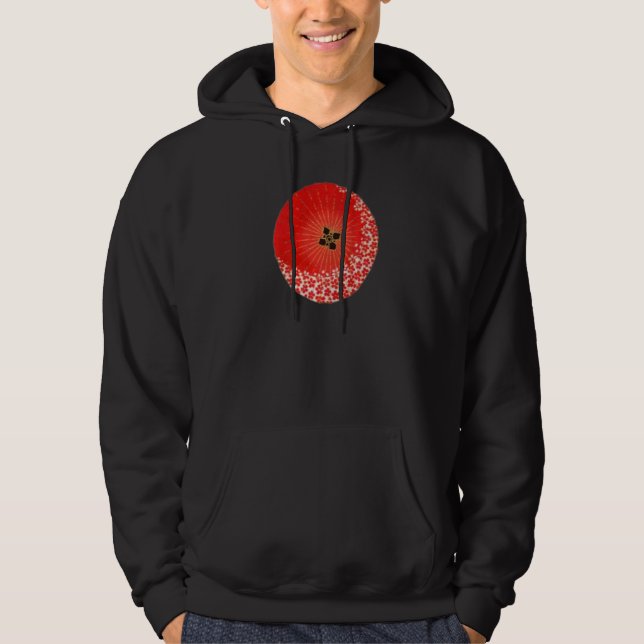 Traditional Japanese Patterns Cherry Blossoms Umbr Hoodie (Front)