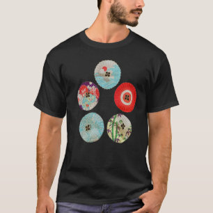 Traditional Japanese Patterns Five Painted Umbrell T-Shirt