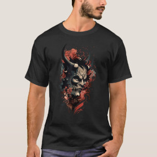 Traditional Japanese Tattoo Demon Mask, Oni Hannya T-Shirt