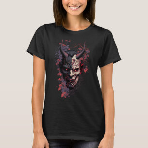 Traditional Japanese Tattoo Demon Mask, Oni Hannya T-Shirt