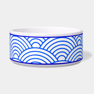 Traditional Japanese wave design dog and cat