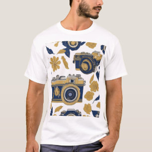 Traditional Japanese Wave Pattern Textile Design T-Shirt