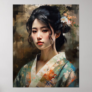 Traditional Japanese Woman Art Print Poster