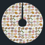 Traditional Jewish Dishes Food Cooking Cuisine Brushed Polyester Tree Skirt<br><div class="desc">Just personalize for a fun holiday decoration! Tree skirt features an original marker illustration of traditional Jewish foods including challah, blintzes, latkes, macaroons and more. This design is also available on other products. Don't see what you're looking for? Need help with customization? Contact Rebecca to have something designed just for...</div>