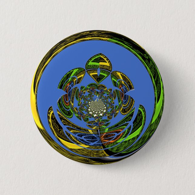 Traditional Just Blue 2 Inch Round Button (Front)