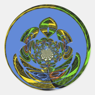 Traditional Just Blue Classic Round Sticker