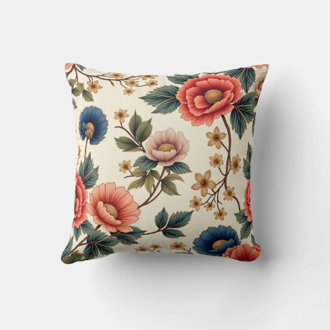 Traditional Korean Flower Pillow (Back)