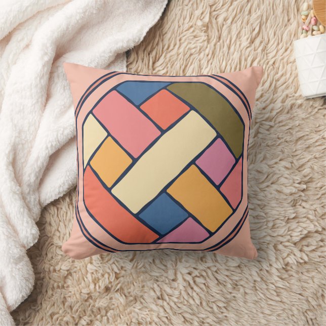 Traditional Korean Pattern Arts Throw Pillow (Blanket)
