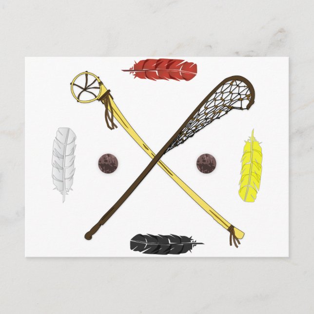 Traditional Lacrosse sticks Postcard (Front)