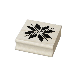 Traditional Latvian Baltic Nordic Star Sign Rubber Rubber Stamp