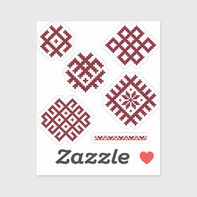 Traditional Latvian Folk Design Symbols Tattoos (Sheet)