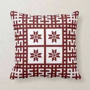 Traditional Latvian Motif Auseklis Throw Pillow