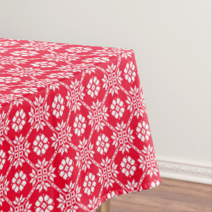 Traditional Latvian Red Sun Auseklis Saulite Tablecloth