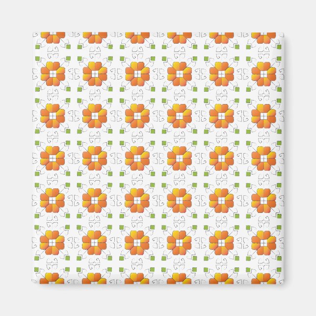 Traditional Latvian SUN sign geometric design IX Magnet (Front)