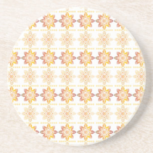Traditional Latvian SUN sign geometric design VIII Coaster