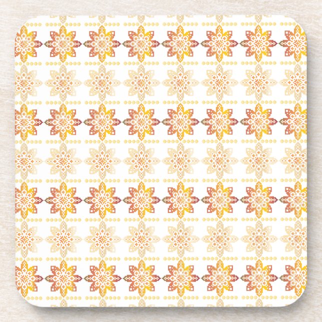 Traditional Latvian SUN sign geometric design VIII Coaster (Front)