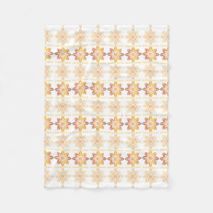 Traditional Latvian SUN sign geometric design VIII Fleece Blanket