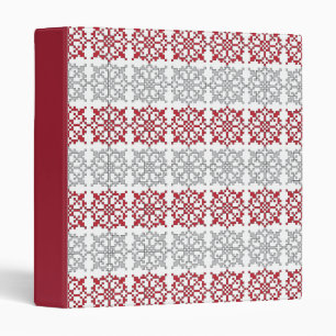 Traditional Latvian SUN sign geometric pattern I Binder