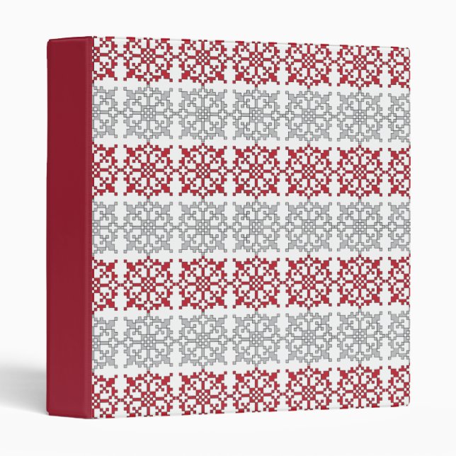 Traditional Latvian SUN sign geometric pattern I Binder (Front/Spine)