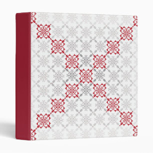 Traditional Latvian SUN sign geometric pattern II Binder