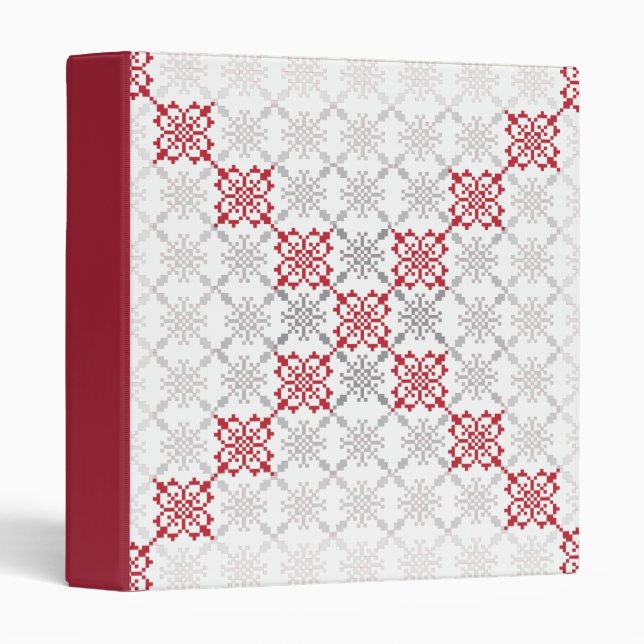 Traditional Latvian SUN sign geometric pattern II Binder (Front/Spine)