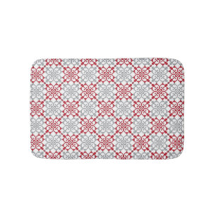 Traditional Latvian SUN sign geometric pattern III Bath Mat