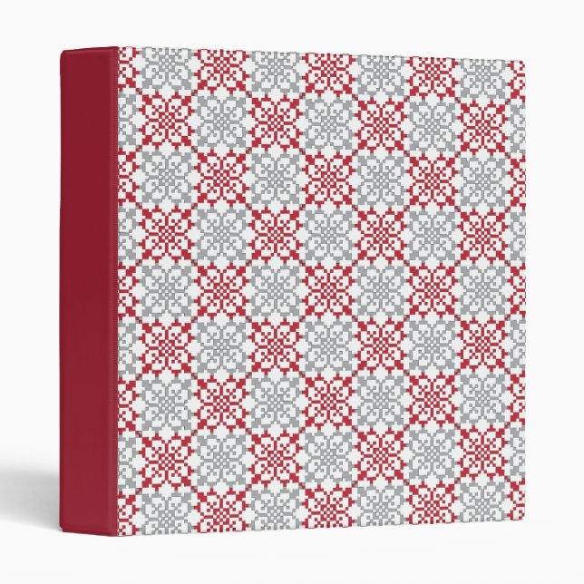 Traditional Latvian SUN sign geometric pattern III Binder (Front/Spine)