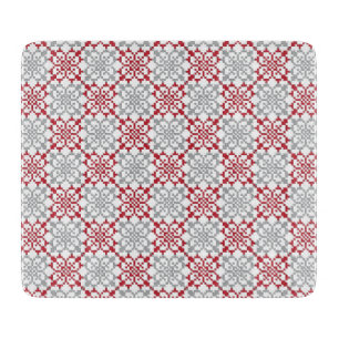Traditional Latvian SUN sign geometric pattern III Cutting Board