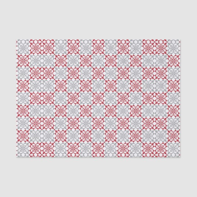 Traditional Latvian SUN sign geometric pattern III Tissue Paper (Front)