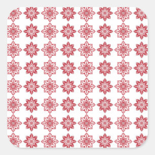 Traditional Latvian SUN sign geometric pattern IV Square Sticker