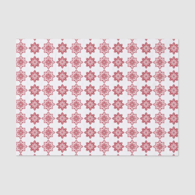 Traditional Latvian SUN sign geometric pattern IV Tissue Paper (Front)
