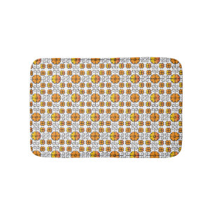 Traditional Latvian SUN sign geometric pattern V Bath Mat