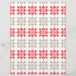 Traditional Latvian SUN sign geometric pattern VI