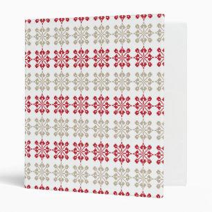 Traditional Latvian SUN sign geometric pattern VI Binder