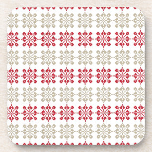 Traditional Latvian SUN sign geometric pattern VI Coaster