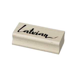Traditional Latvian written Rubber Stamp